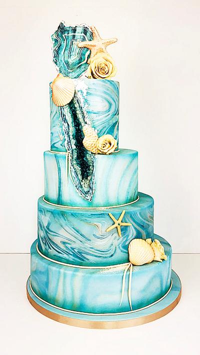 Wedding cake sea minéral  - Cake by Cindy Sauvage 