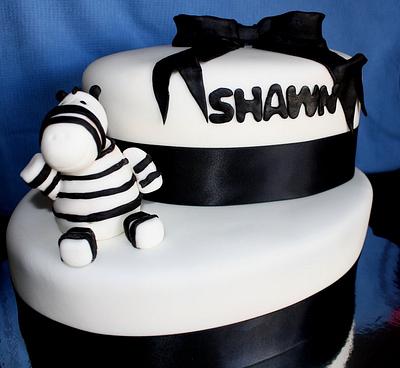 Zebra babyshower cake! - Cake by Jewell Coleman