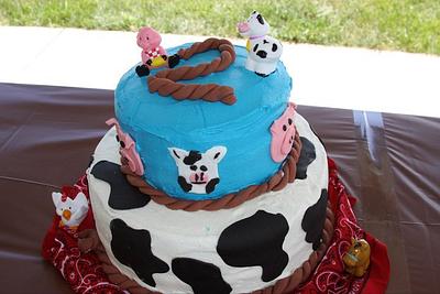 Farm Animal Birthday Cake - Cake by The Ruffled Crumb