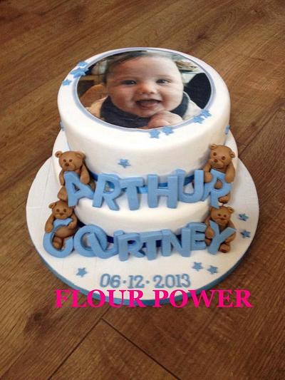 Baby Naming Day Cake - Cake by Flour Power