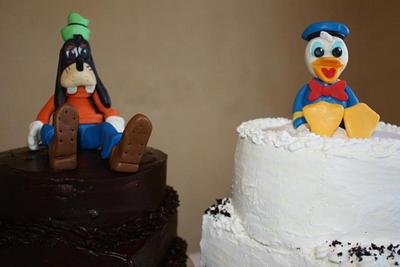Goofy and Donald - Cake by Pam and Nina's Crafty Cakes