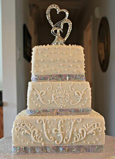 Bling Wedding Cake - Cake by Covered In Sugar