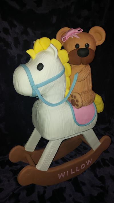 Teddy riding Rocking Horse - Cake by Nicky