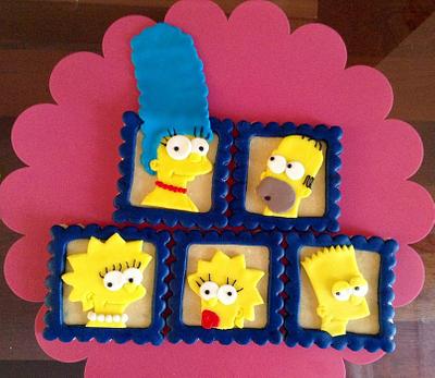 The Simpsons Cookies - Cake by Joana Sousa