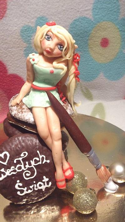 christmas elf girl - Cake by Ewa Drzewicka