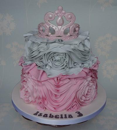 Ruffles and Tiara for my daughters 3rd Birthday - Cake by Let's Eat Cake