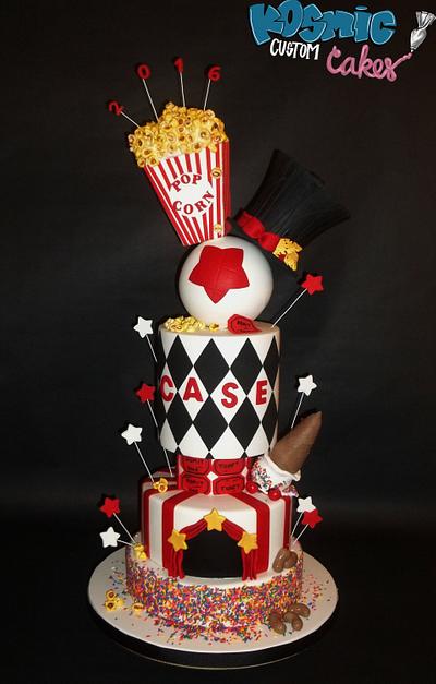 Circus Graduation  - Cake by Kosmic Custom Cakes
