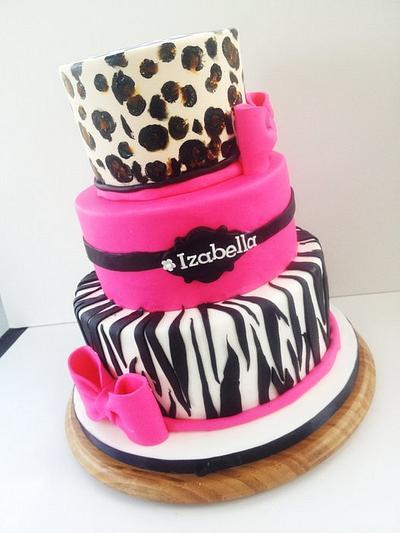 Leopard & Zebra theme birthday - Cake by BAKED