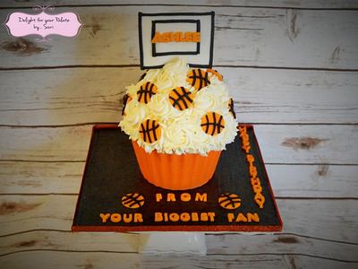 Basketball Giant Cupcake - Cake by Delight for your Palate by Suri