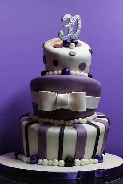 Purple Topsy Turvy - Cake by Delights by Design