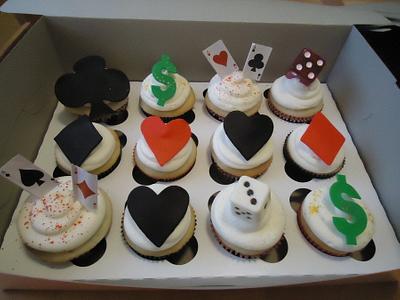 Poker cupcakes - Cake by Kim Leatherwood