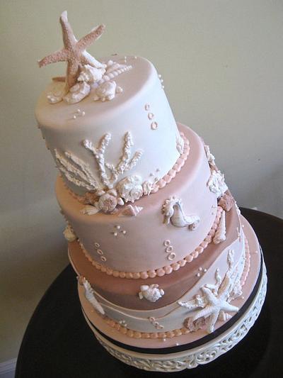 Beachy Bridal Shower - Cake by Jillin25