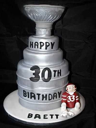 NHL Ice hockey Stanley cup, with netkeeper figurine - Cake by Deb-beesdelights