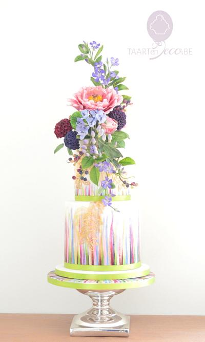 Colourful cake with flowers - Cake by Jannet