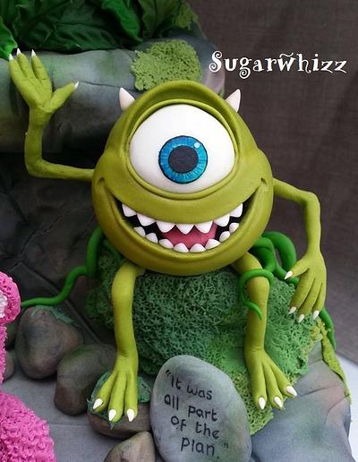 Mike Wazowski - Up close and personal - Cake by Sugarwhizz