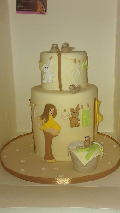 baby shower, debbie brown inspired - Cake by jodie baker