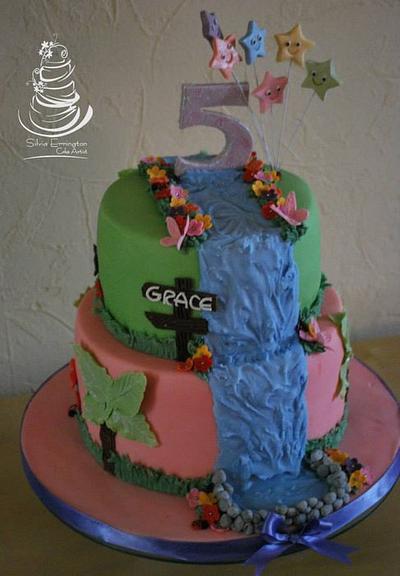 Dora the Explorer (Birthday girl's mum placed Dora's toys on the cake once it was delivered) - Cake by cakesbysilvia1