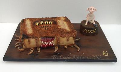 Dobby and The Book of Monsters - Harry Potter - Cake by The Crafty Kitchen - Sarah Garland