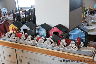 Beach huts and the sea in Kent - Cake by Sayitwithginger