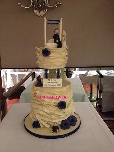 Chocolate Wrap Wedding cake - Cake by Flour Power