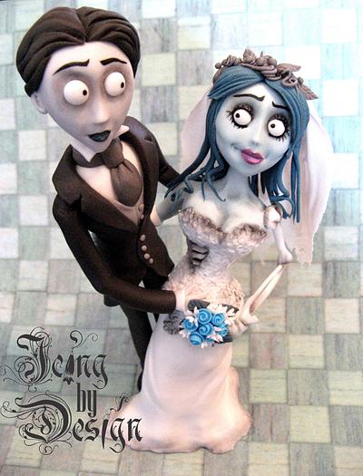 Corpse Bride and Groom - Cake by Jennifer
