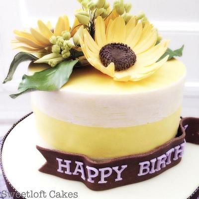 Sunflower Birthday Cake - Cake by Heidi