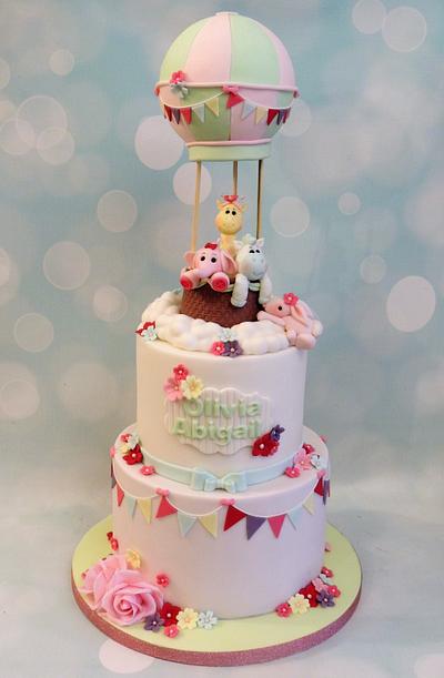 Christening Hot Air Balloon - Cake by Shereen
