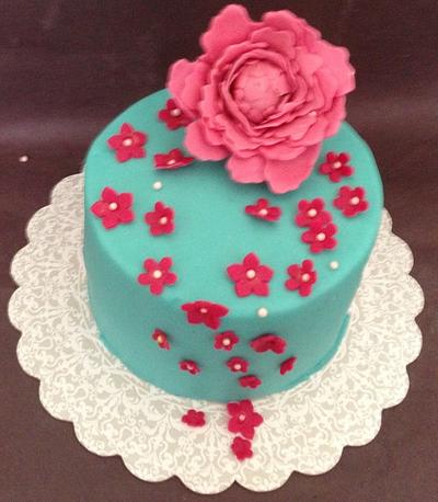 Peony and blossoms  - Cake by Ifrah