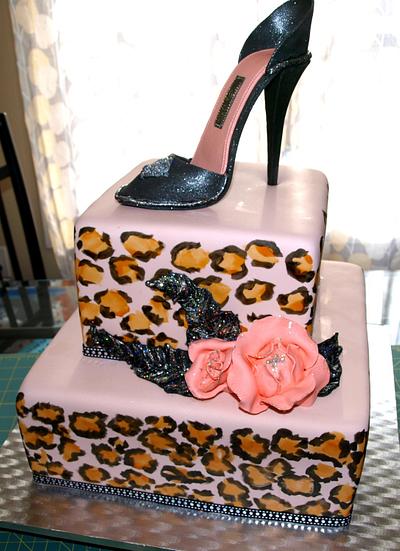 Leopard Shoe Cake - Cake by 2 Sweet Chicks