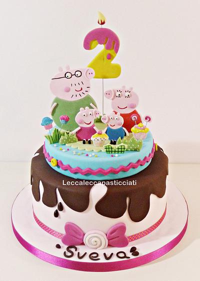 Peppa pig family - Cake by leccalecca