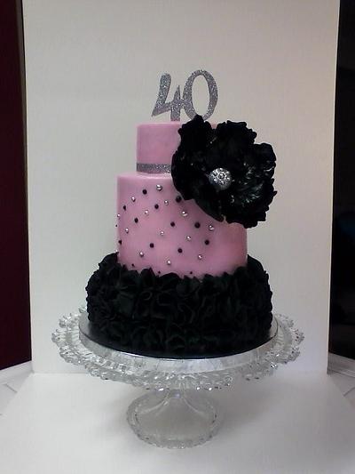 Glam 40th Birthday - Cake by Cheryl's Creative Cakery
