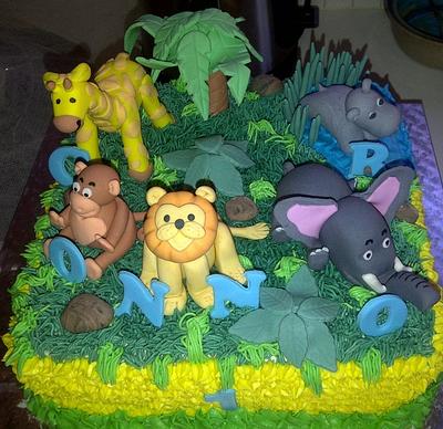 Birthday Cake - Jungle theme - Cake by Lisag