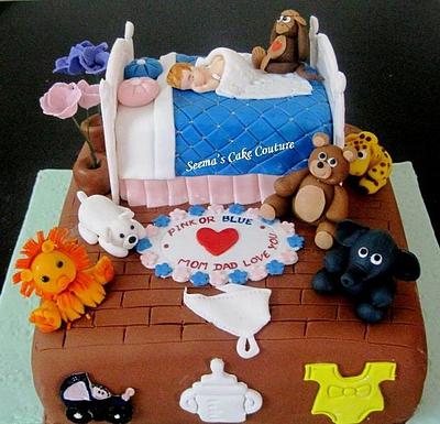Pink or Blue!!! Baby Shower Cake! - Cake by Seema Tyagi