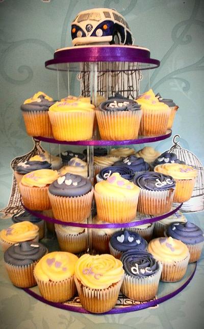 Purple Campervan Wedding - Cake by Cakes galore at 24