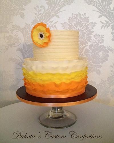 A Simple Thanksgiving Cake - Cake by Dakota's Custom Confections