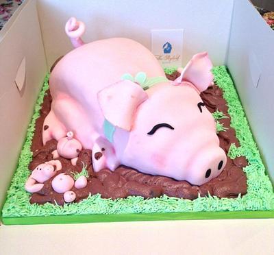 Happy Piggies - Cake by The Skylark Bakery