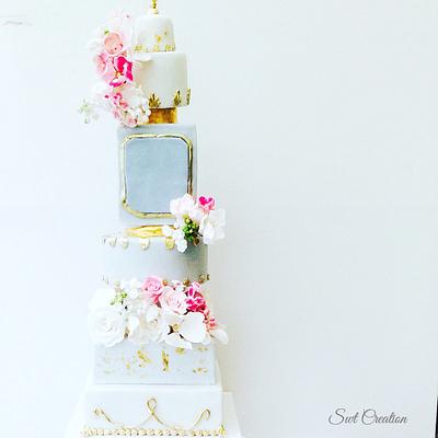 Floral wedding cake - Cake by Swt Creation