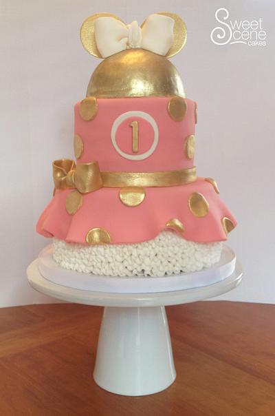 Minnie in Gold - Cake by Sweet Scene Cakes
