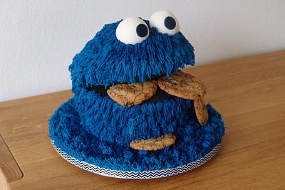 Cookie Monster - Cake by CandyCakesPreston