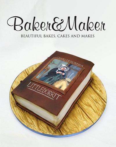 Hand Painted Charles Dickens Little Dorrit Book Cake - Cake by Tammy Barrett