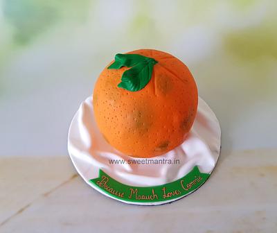 Orange fruit shape cake - Cake by Sweet Mantra Homemade Customized Cakes Pune
