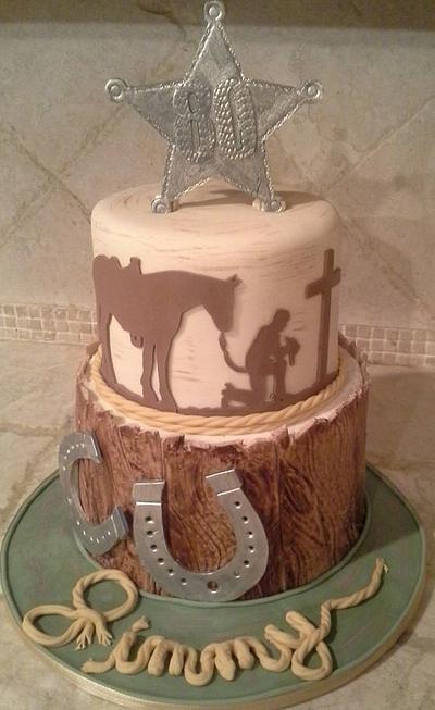 Praying Cowboy - Cake by Cakes by Vicki