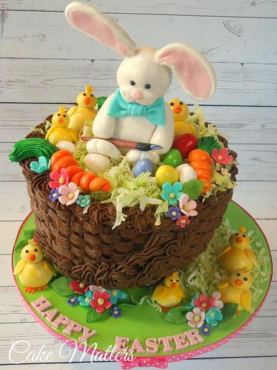 Easter bunny basket - Cake by CakeMatters