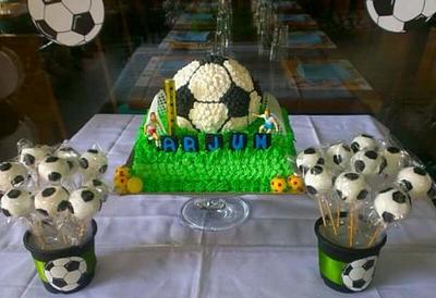 Football theme cake - Cake by Deepti