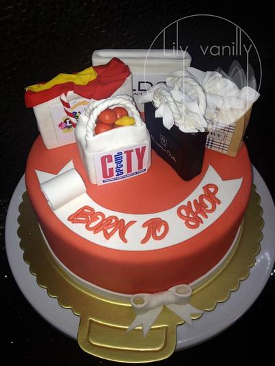 "Born to shop"  - Cake by Lily Vanilly