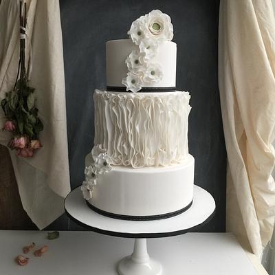 Vertical ruffle cake - Cake by Nadia French
