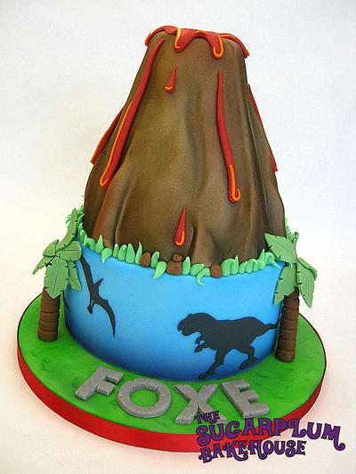Dinosaur & Volcano - Cake by Sam Harrison
