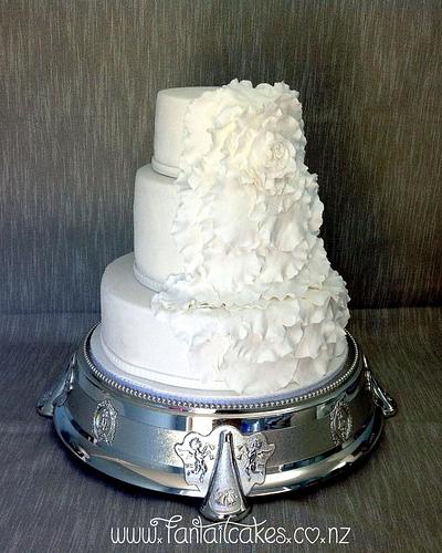White on white wedding cake - Cake by Fantail Cakes