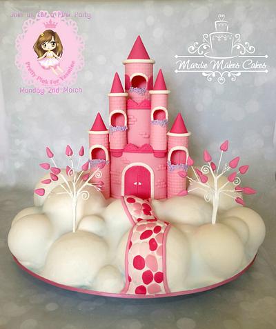Yasmine's Pink Castle in the Sky - Cake by Mardie Makes Cakes