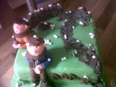 my dads 75th - Cake by alison dixon